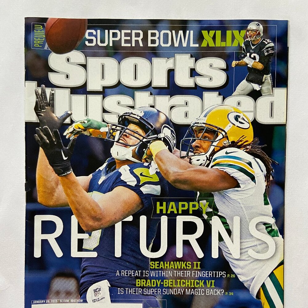 Sports Illustrated Magazine 1/26/2015 Super Bowl XLIX Cover With Label